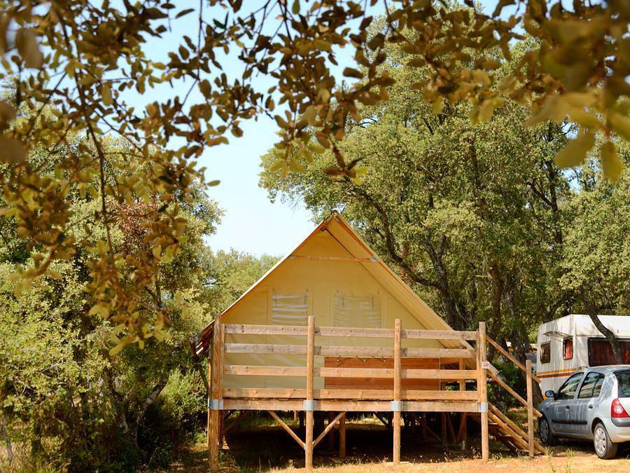 Camping le Domaine de Gajan - Wohnzelt auz holz 4 personen - Safari, 2 Zimmer (ohne Sanitäranlagen) in Boisseron, Montpellier und Umgebung