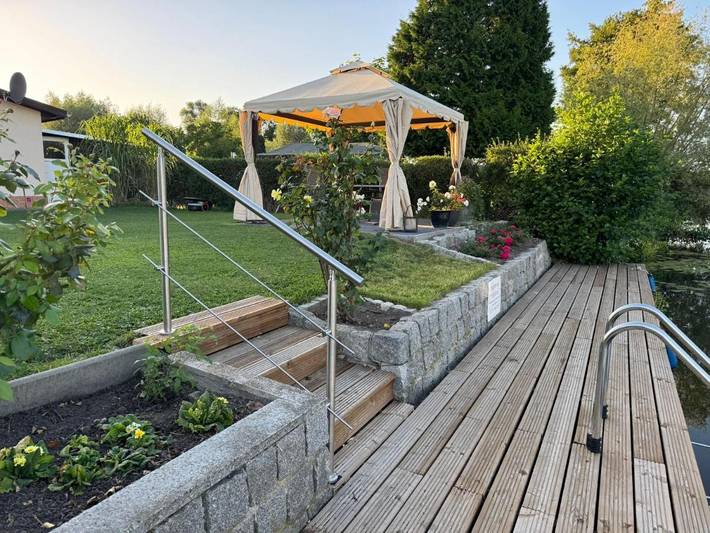 Ferienhaus für 4 Personen, mit Terrasse und Garten sowie Ausblick und Seeblick in Havelland