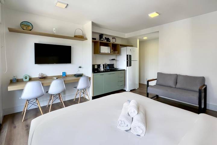 Casas e apartamentos de temporada para 2 pessoas, com vista e jardim e ainda piscina em Moema