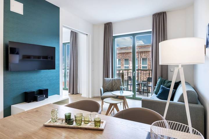 Ferienwohnung für 3 Personen, mit Balkon und Sauna in Wismar