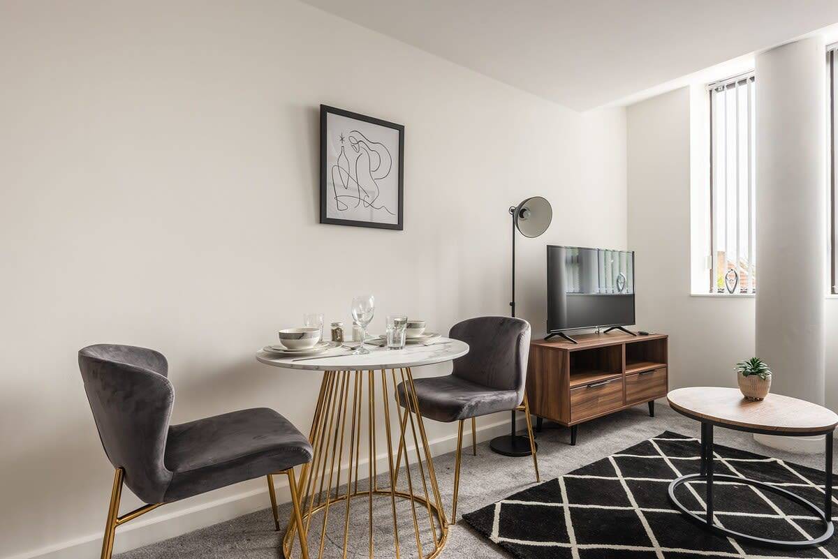Entire apartment, Modern 1 Bed Apartment in Central Retford in Sherwood Forest, Nottinghamshire