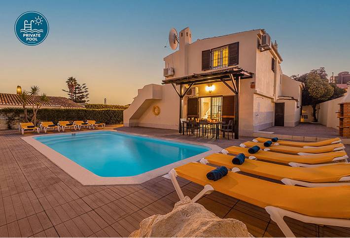 Villa para 12 pessoas, com Varanda e Terraço em Albufeira