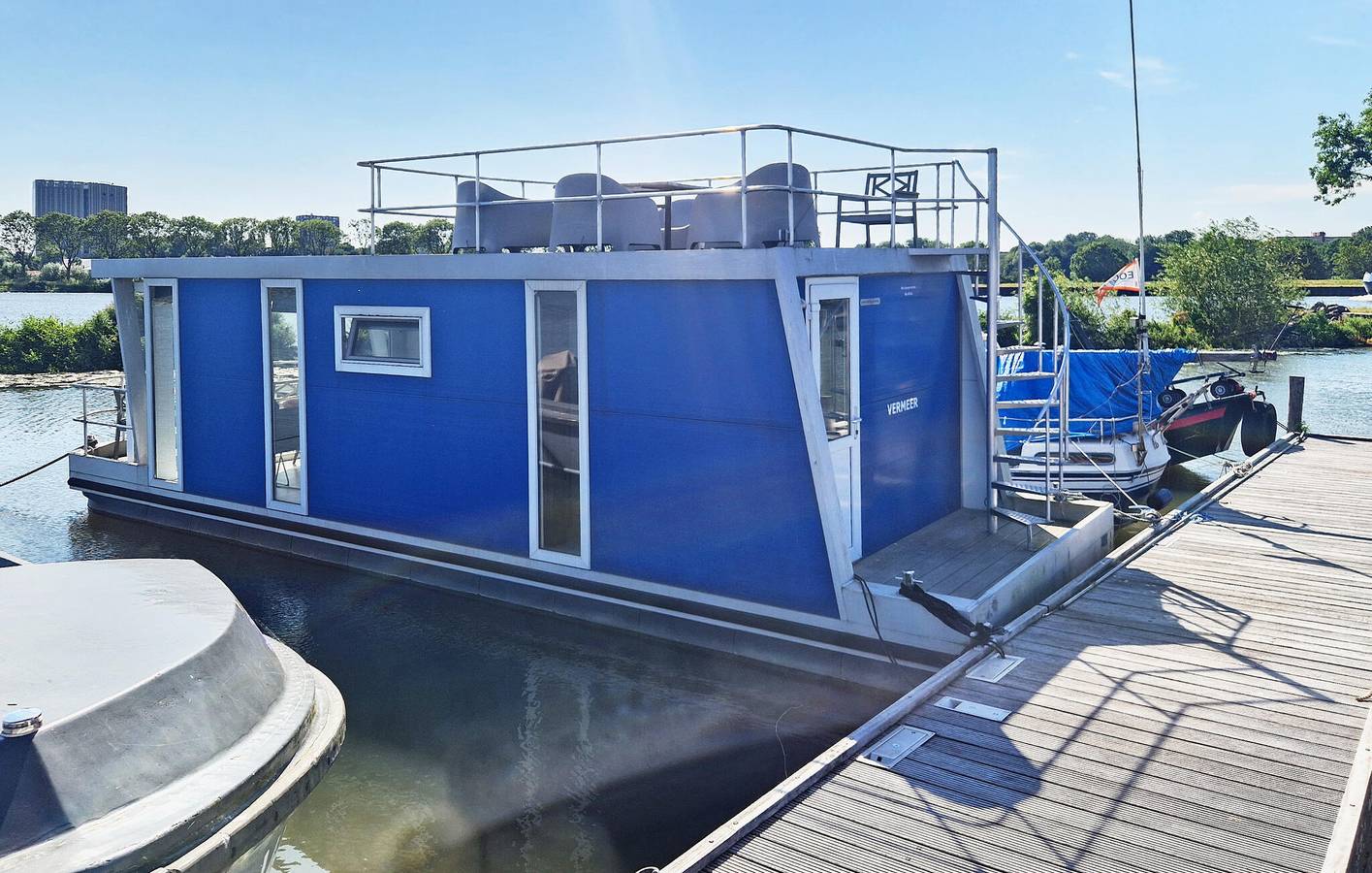 Casa galleggiante per 6 persone con terrazza in Amsterdam Oost, Costa Olandese