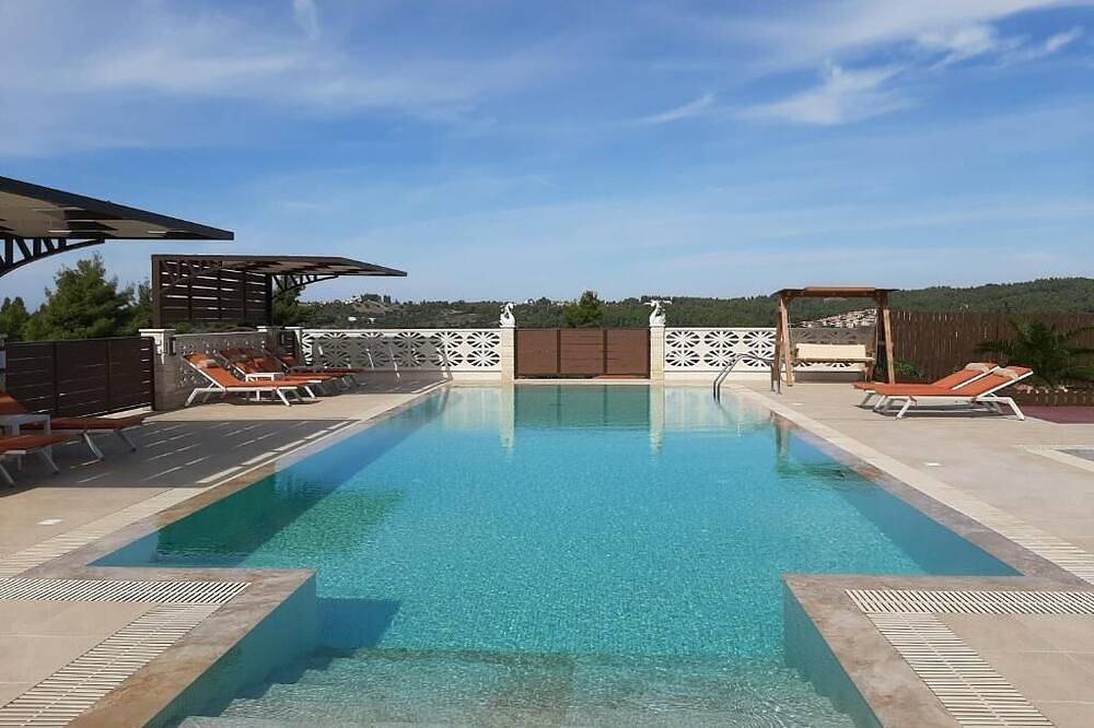 Amalthea villa with private pool in Siviri, Kassandra