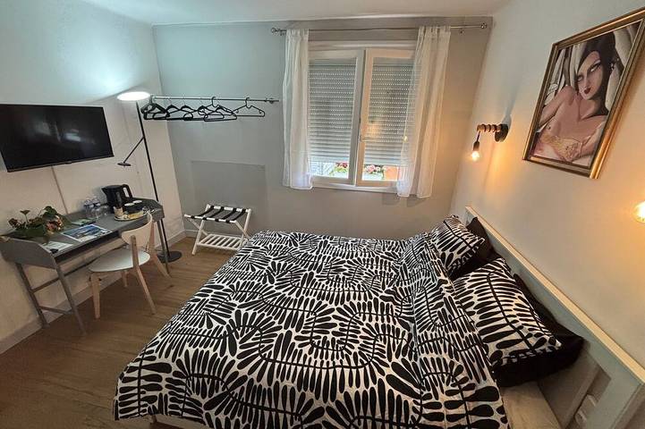 A pleasant room with shower room, 160cm bed and all comforts included. in Lavelanet, Ariège