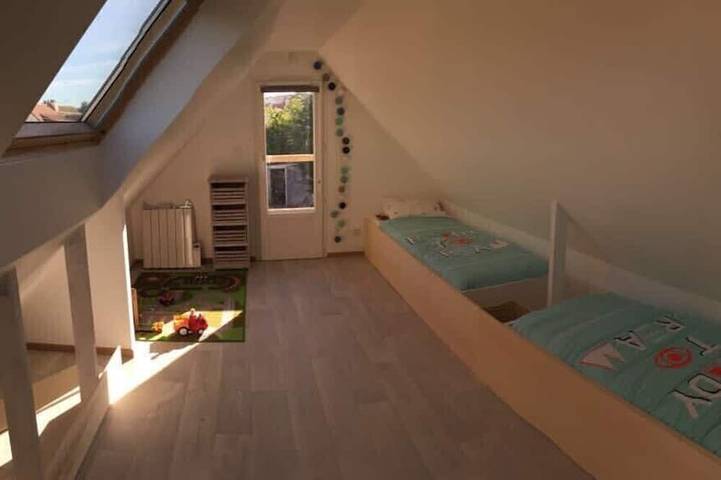 Bright detached house-large terrace/pellet stove-walking distance from the beach in Wissant, Boulogne-sur-Mer region