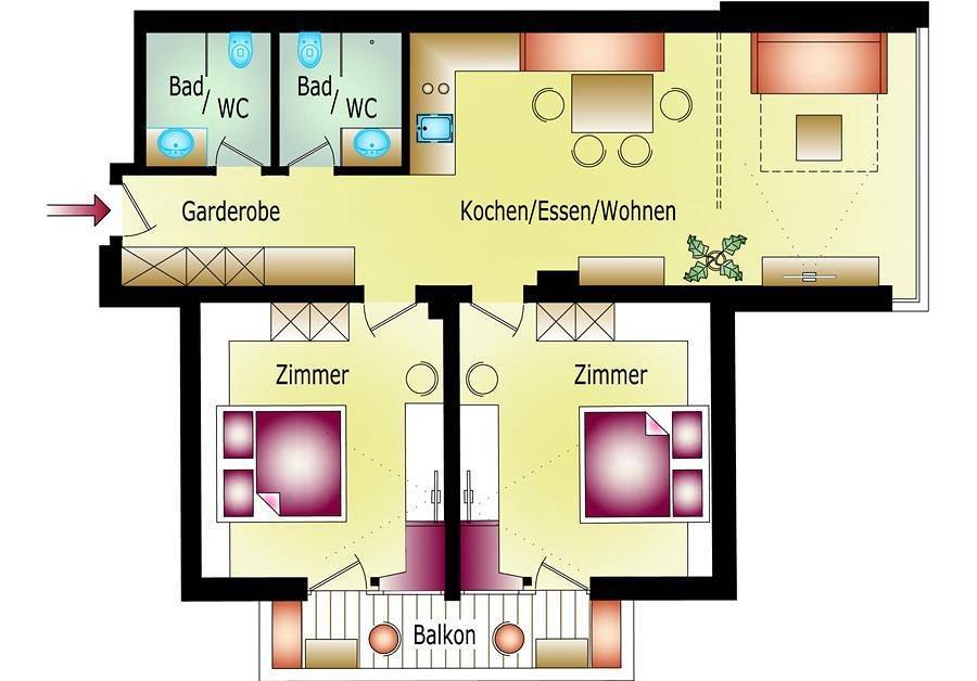 Ganze Ferienwohnung, Top Level Zwei in Aschau im Zillertal, Bezirk Schwaz