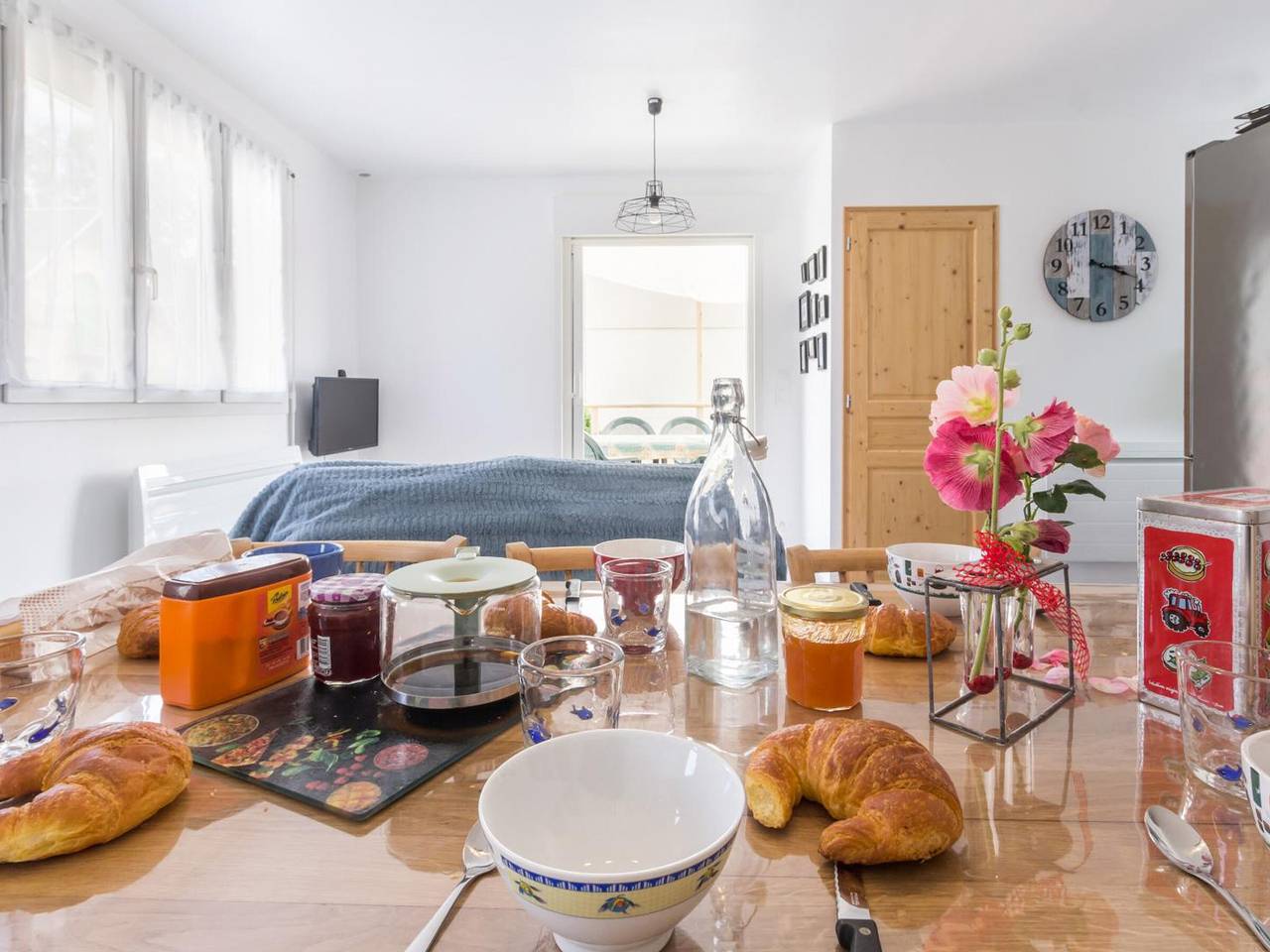 Casa acogedora con terraza y bicicletas cerca de la playa in Donville-les-Bains, Côte de la Déroute
