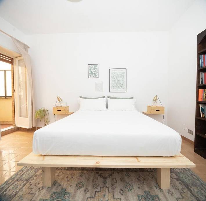 Gîte pour 2 personnes, avec terrasse dans Ostie