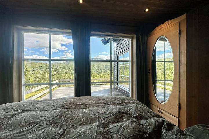 Hütte in der Nähe von Høgevarde mit Aussicht und Mountainbike-Strecken in Flå