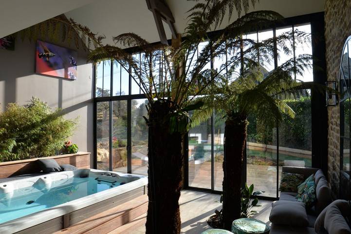 Gîte pour 14 personnes, avec jardin et jacuzzi ainsi que sauna et terrasse à la Baie du Mont-Saint-Michel - 4