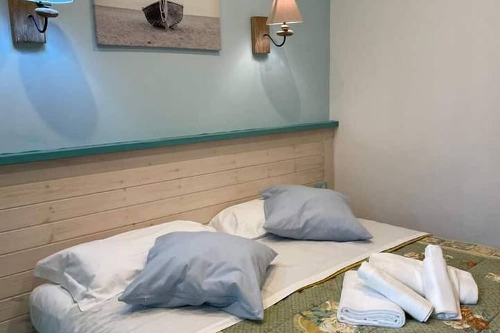 Two-room apartment, terrace, sea view, mezzanine, first floor in Anzio, Rome Province