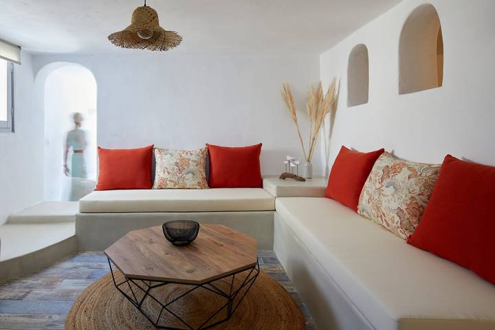 Villa pour 4 personnes, avec vue sur l’océan ainsi que jardin et balcon dans Firostefani - 4