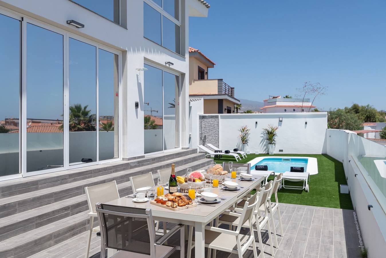 Ferienvilla 'Karat Villa Ocean Golf' mit Meerblick, Wlan und Klimaanlage in Amarilla Golf, Teneriffa Süd