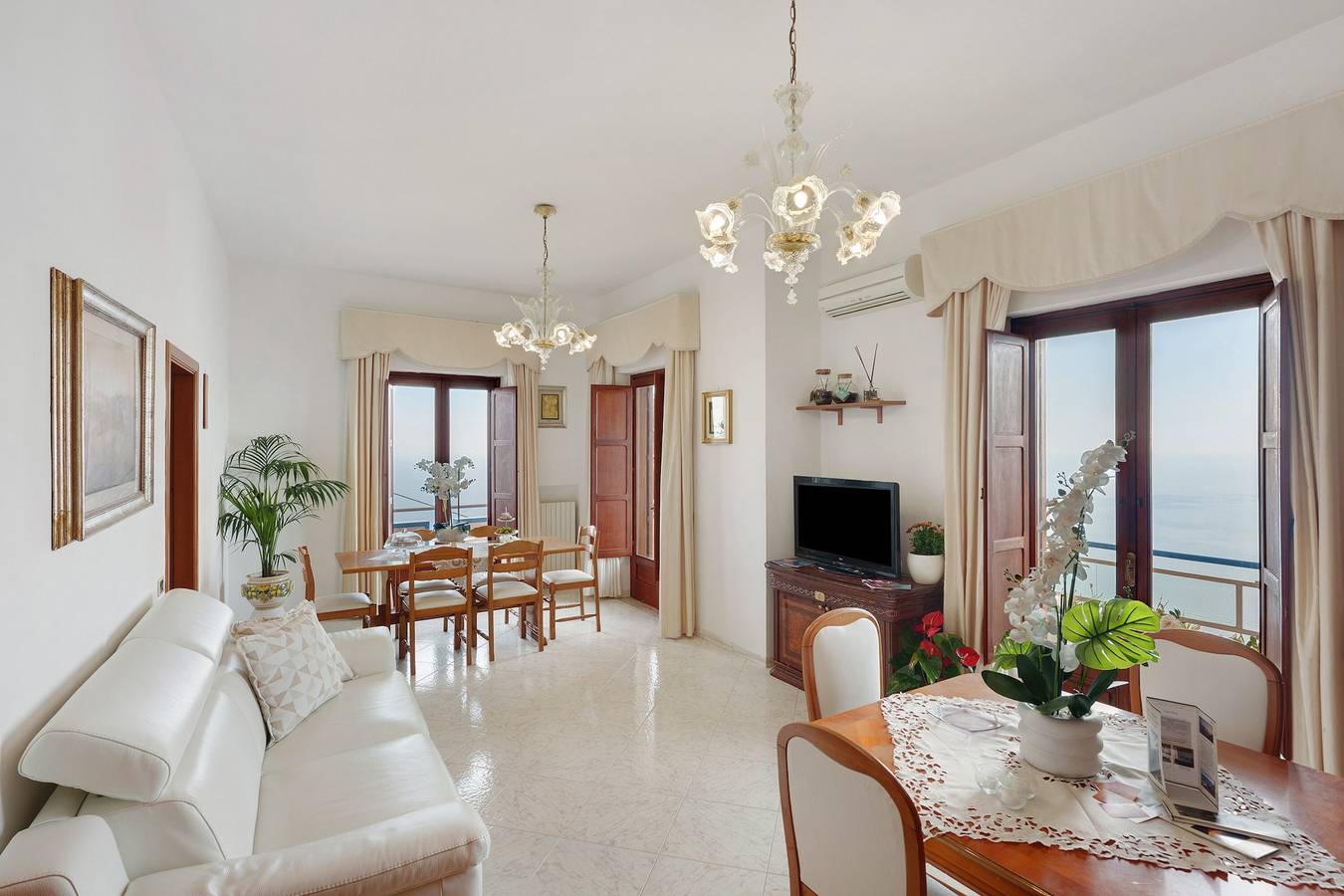 Ganze Wohnung, Da Nonno Aurelio mit Meerblick, Wlan und Klimaanlage in Furore, Amalfiküste