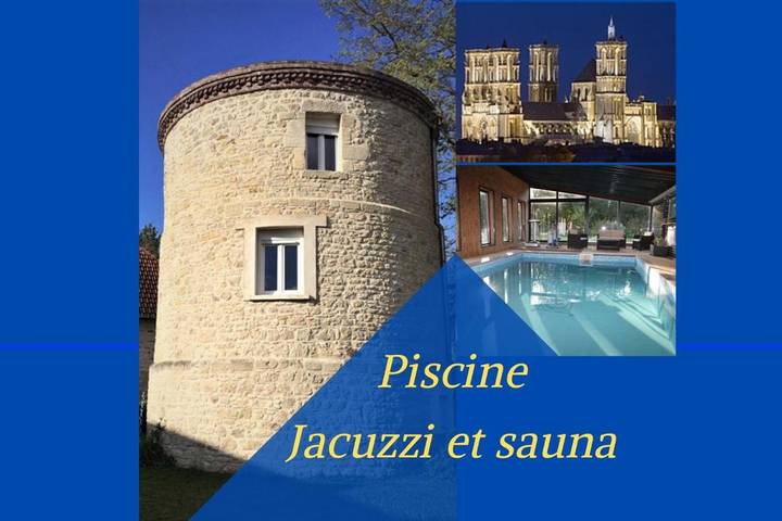 Location de vacances pour 2 personnes, avec sauna et jacuzzi ainsi que piscine et jardin à Bruyères-et-Montbérault - 4