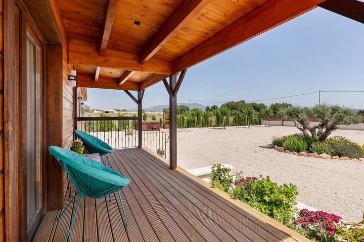 Holzhütte Cortijo la Jimena 2 (mit privatem Pool) in Caravaca de la Cruz, Murcia Binnenland