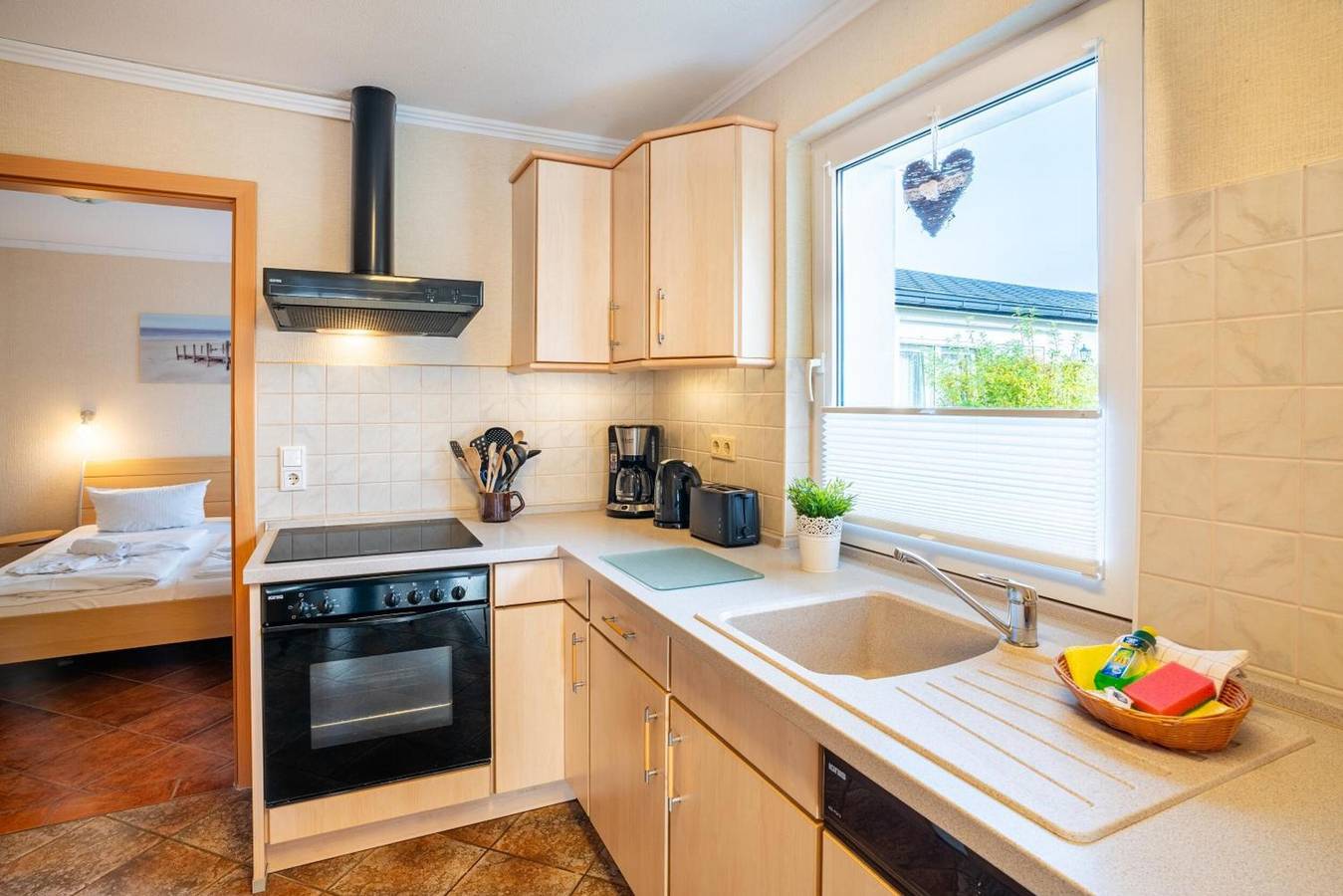 Ganze Wohnung, Gemütliche 3-Zimmer-Ferienwohnung auf der Insel Usedom, ebenerdig und ideal für 2 bis 6 Personen in Pudagla, Usedom