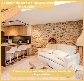 Gîte pour 4 personnes, avec balcon et vue à Yvoire