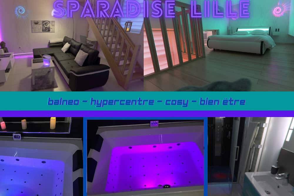 Apartamento entero, Sparadise Lille Hypercentre, jacuzzi, T2 40m², Diseño acogedor Relajación in Lille, Lille region