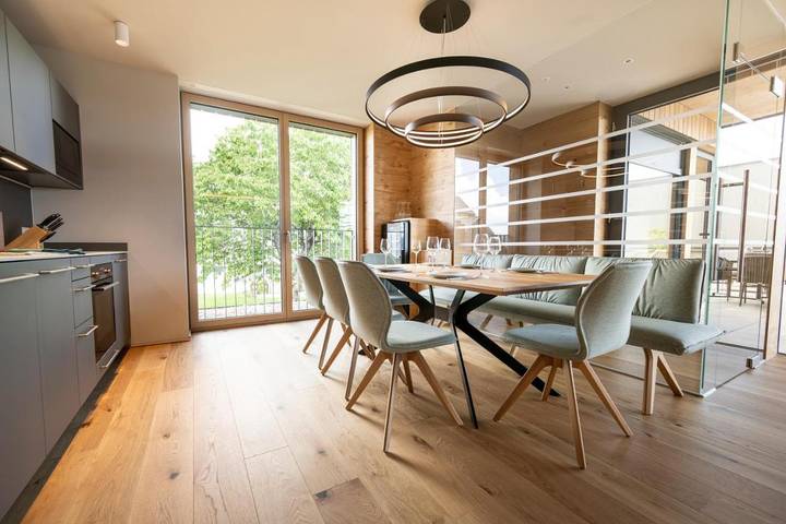 Ferienwohnung für 4 Personen, mit Terrasse und Sauna sowie Ausblick