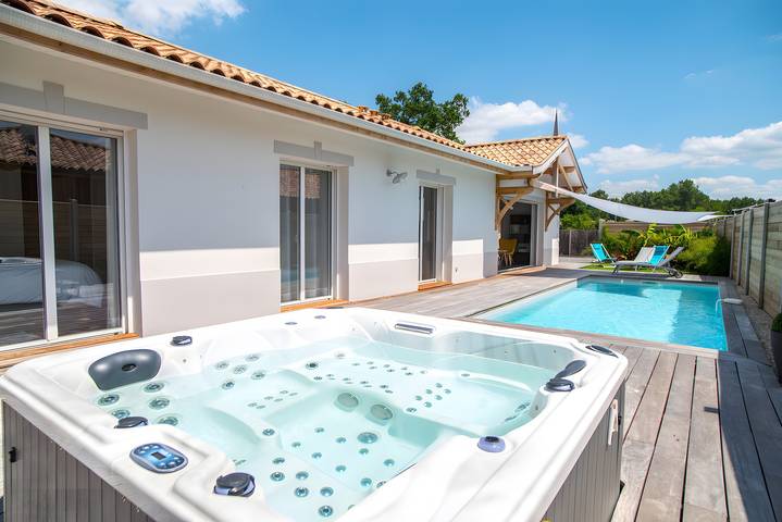 Maison de vacances pour 8 personnes, avec jacuzzi et jardin au Bassin d'Arcachon