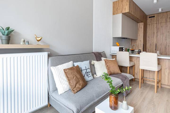 Apartament wakacyjny dla 4 osób, z sauna i taras oraz widok w Wilanów