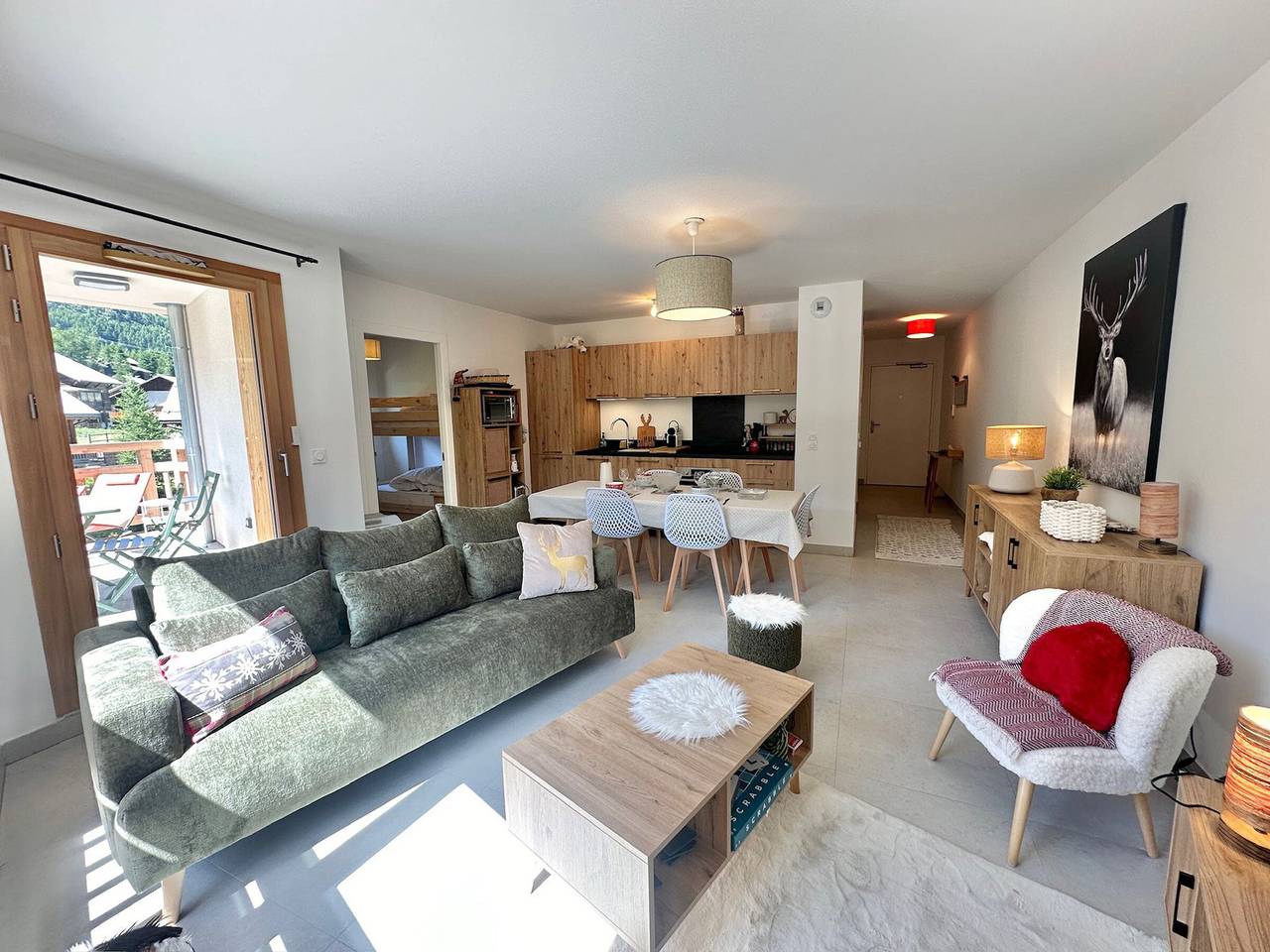 Geheel appartement, Vakantieappartement voor 7 personen met balkon in Vars, Briançon en omgeving