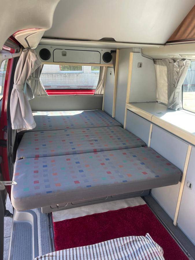 Camper car in underground parking in Barcelona Centre, Barcellona
