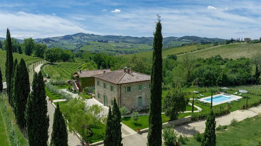 Ferienhaus für 14 Personen, mit Terrasse und Garten, mit Haustier in Greve In Chianti
