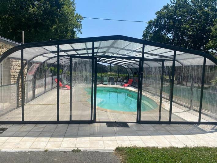 Maison de vacances pour 10 personnes, avec jardin ainsi que terrasse et piscine