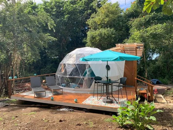 Tent for 2 people, with pool and view as well as garden - 1