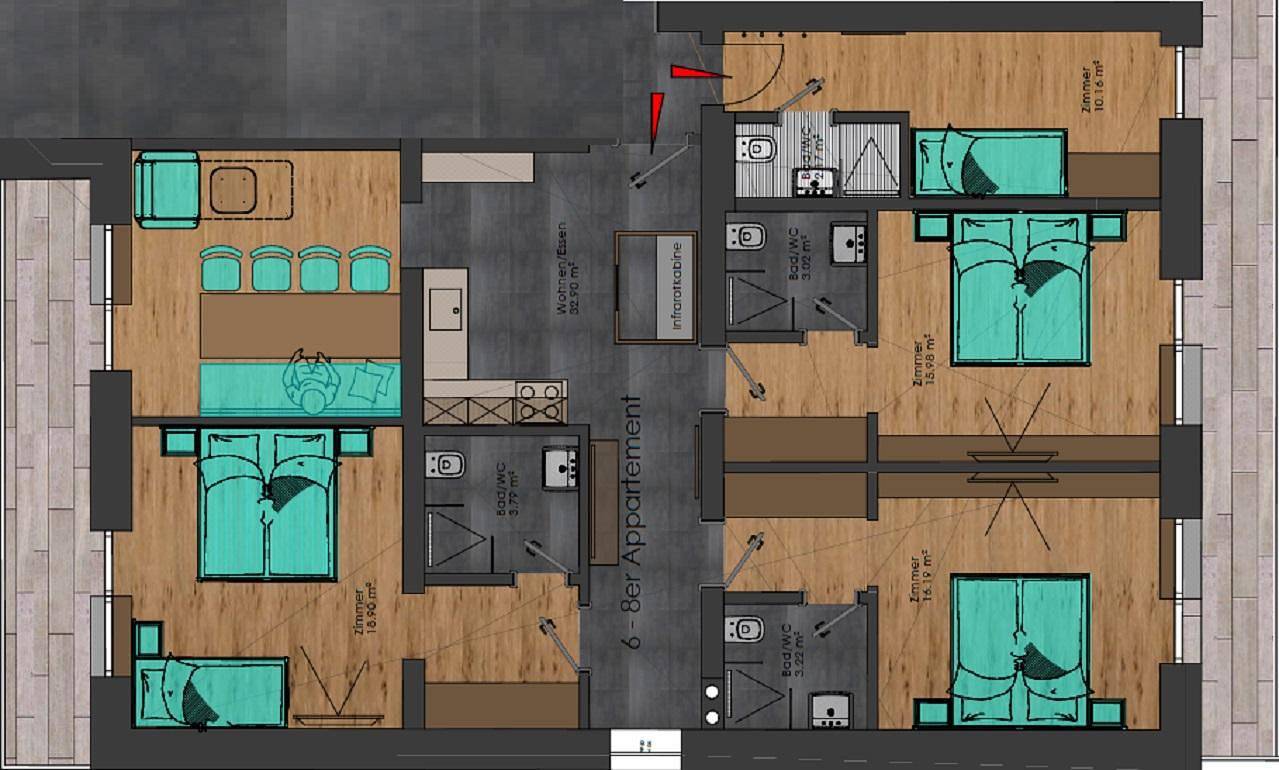 Hel ferieleilighet, Appartement Gorfenspitze in Galtür, Verwallfjella