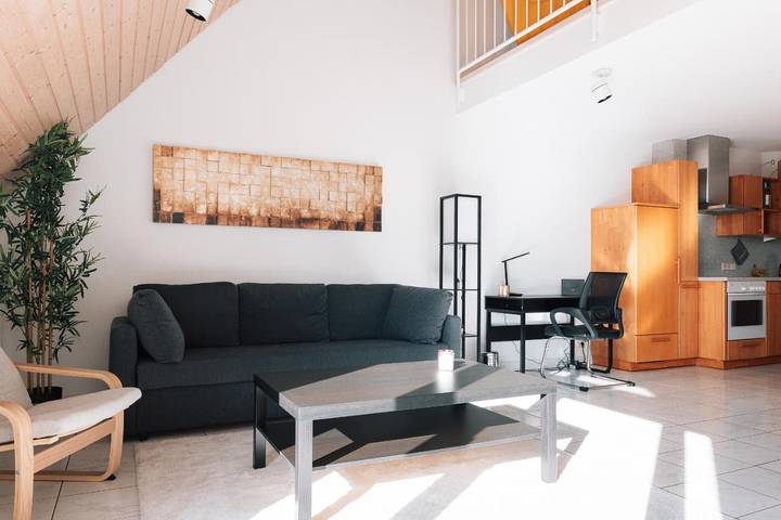 Ferienwohnung für 4 Personen, mit Balkon und Terrasse sowie Ausblick in Filderstadt