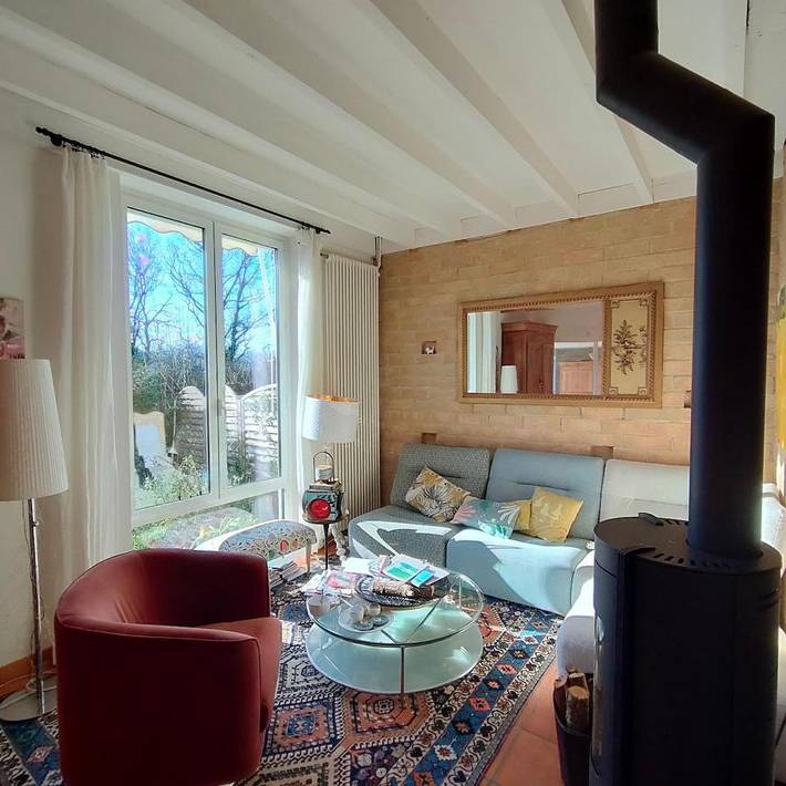 Ferienhaus für 6 Personen, mit Terrasse und Garten sowie Ausblick