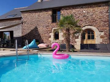 Location de vacances pour 10 personnes, avec piscine et jardin, animaux acceptés dans Saint-Malon-sur-Mel