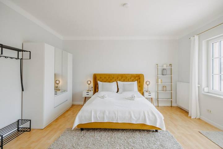 Ferienwohnung für 3 Personen, mit Ausblick und Garten