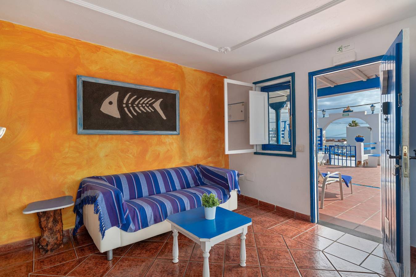 Unità 1 con vista mare, terrazza condivisa e Wi-Fi in Quemada Beach, Lanzarote