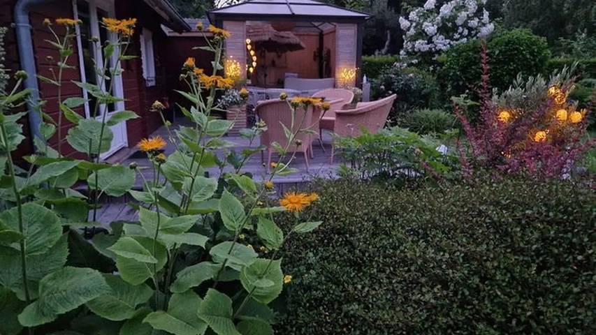 Bungalow für 2 Personen, mit Garten