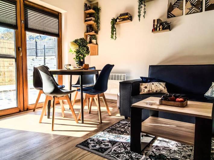 Dom dla 6 osób, z widok i ogród w Rzyki