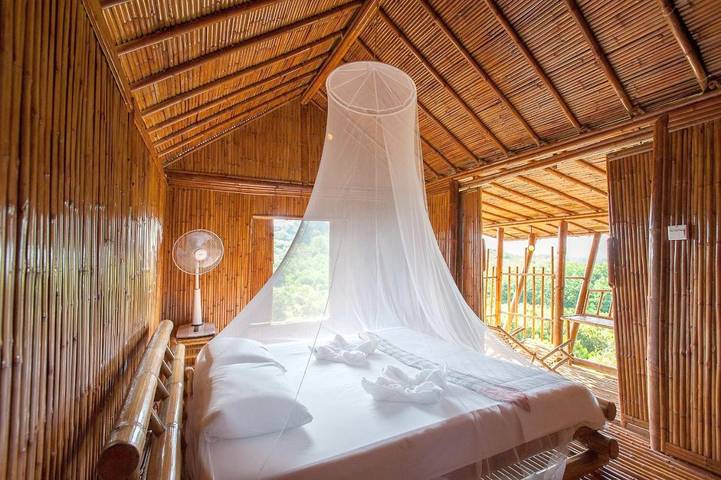 Cottage pour 3 personnes, avec balcon ainsi que jardin et vue