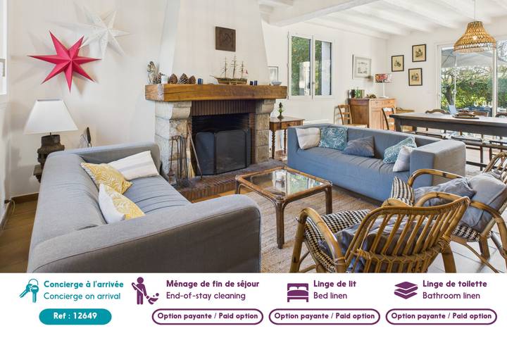 Location de vacances pour 8 personnes, avec jardin et terrasse, animaux acceptés dans Plage Tumiac - 2