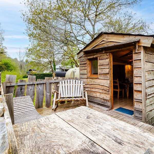 Cabaña de madera para 2 personas, con terraza además de jacuzzi y sauna - 1