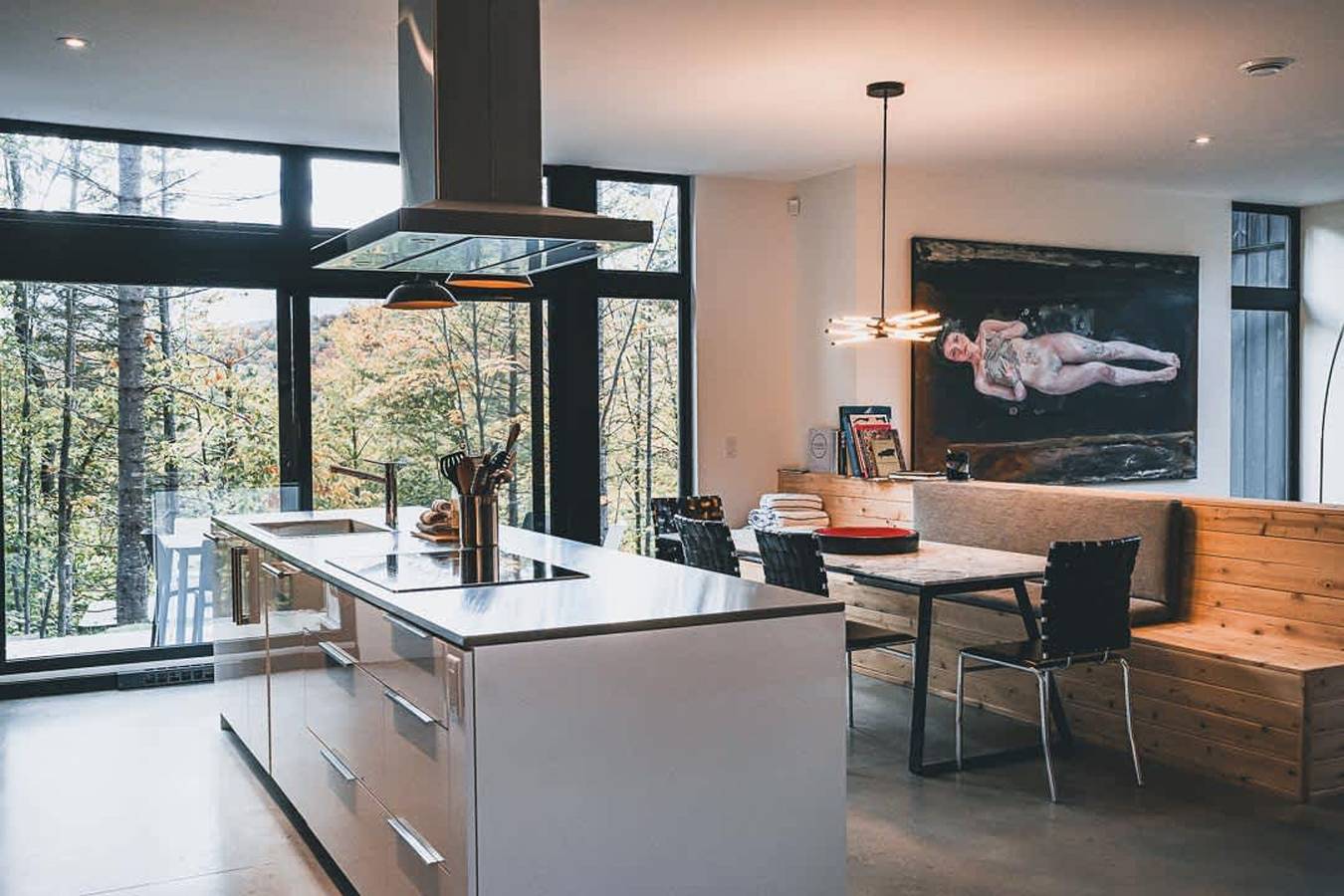 Warm cabin in nature with spa sauna Citq 309153 in Lac-Supérieur, Quebec