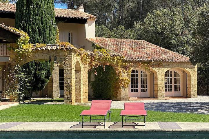 Maison de vacances pour 12 personnes, avec Balcon ainsi que Jardin et Piscine