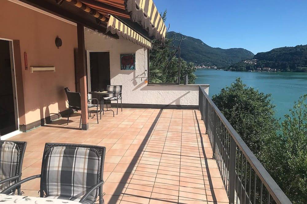 Grossartige Seesicht: Ferienhaus mit Seeplatz in Morcote, Luganersee