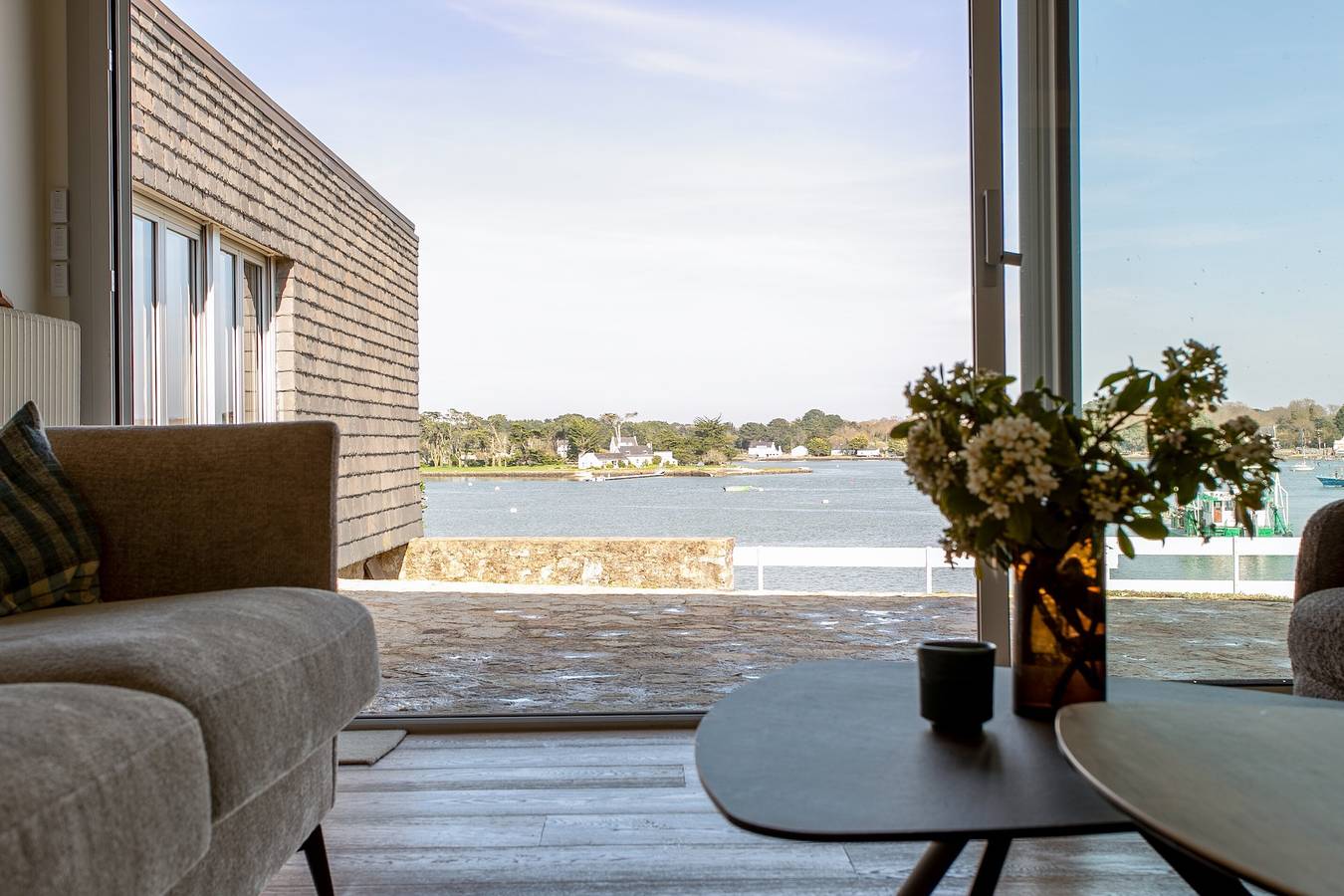 Villa « Glaz - Vista al río de Crac'h » y terraza in La Trinité-sur-Mer, Côte des Mégalithes