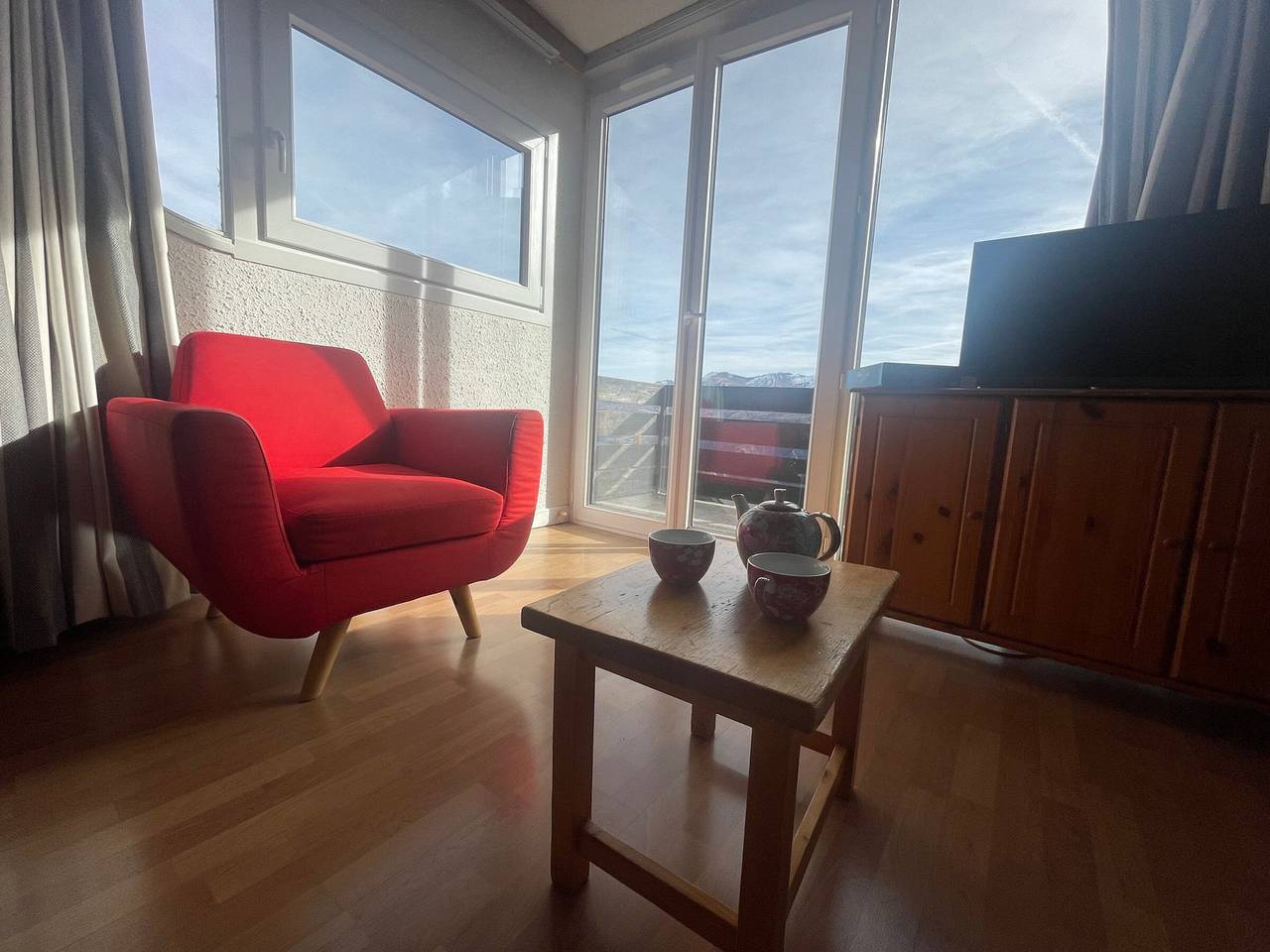 Entire studio, Studio for 4 in Pra Loup with valley view in Pra-Loup, Uvernet-Fours