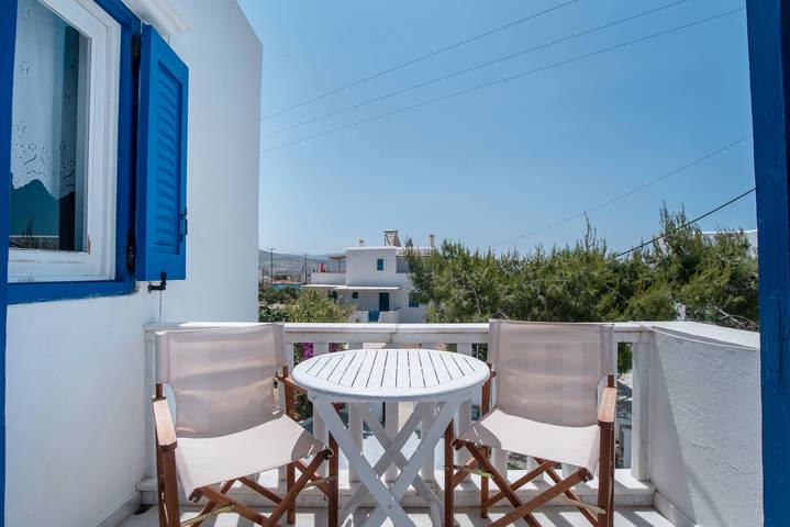 Vacation rental for 2 people, with yard and balcony, with pets in Naxos