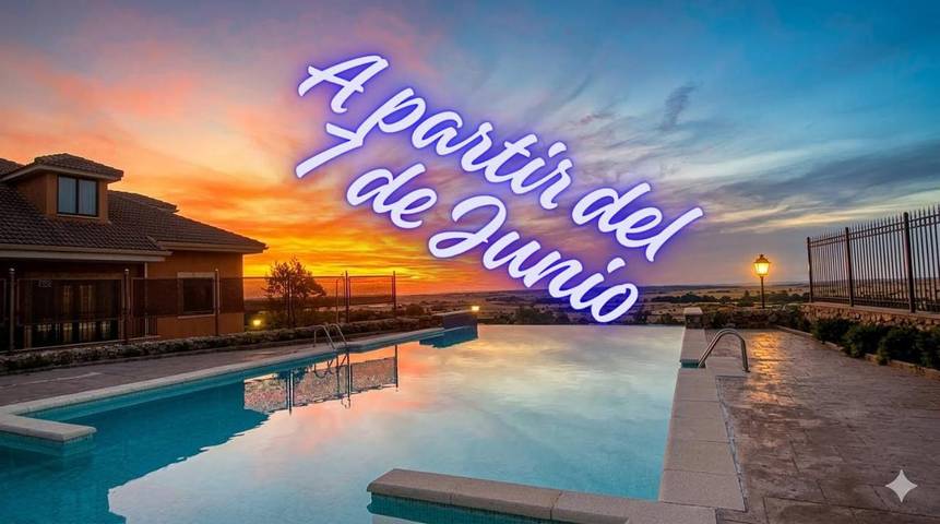 Apartamento para 2 personas, con jardín además de piscina y vistas, Se admiten mascotas en Torrecaballeros